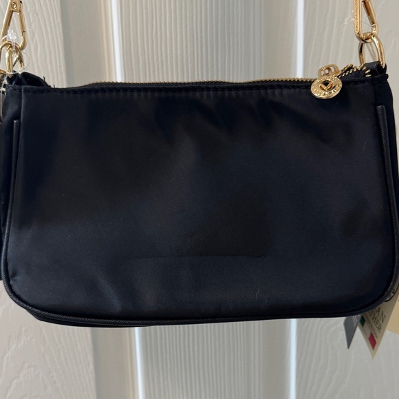 Valentino Orlandi Black Nylon Shoulder Bag with Removable Pouch - Picture 8 of 11